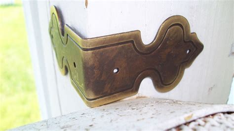 antique metal corner brackets|decorative brass corner brackets.